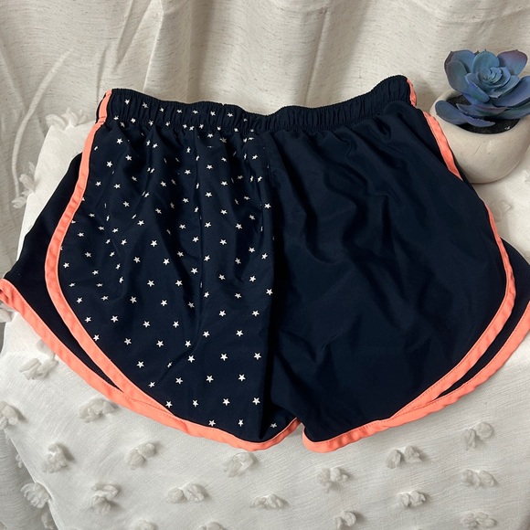 Nike Women's Navy and Coral Star Athletic Shorts - Picture 5 of 6